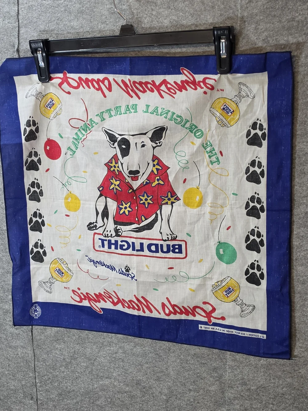 Vintage 80'0 Spuds Mackenzie Bandana